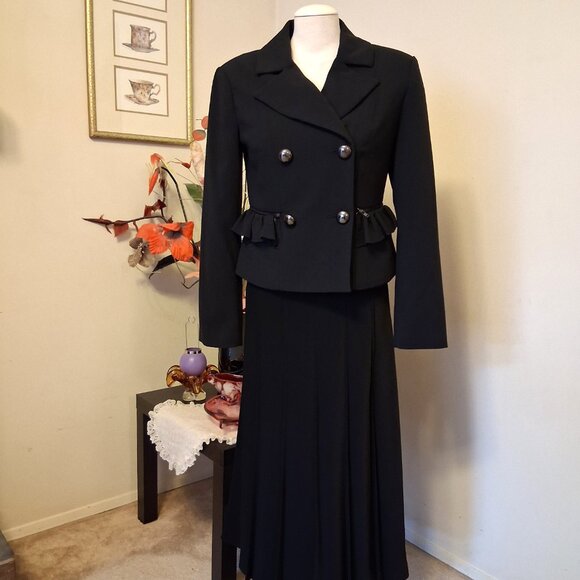 NWT mac & jac Women’s Double=Breasted Black Lined Blazer Lightweight Jacket 8 M - Picture 5 of 11